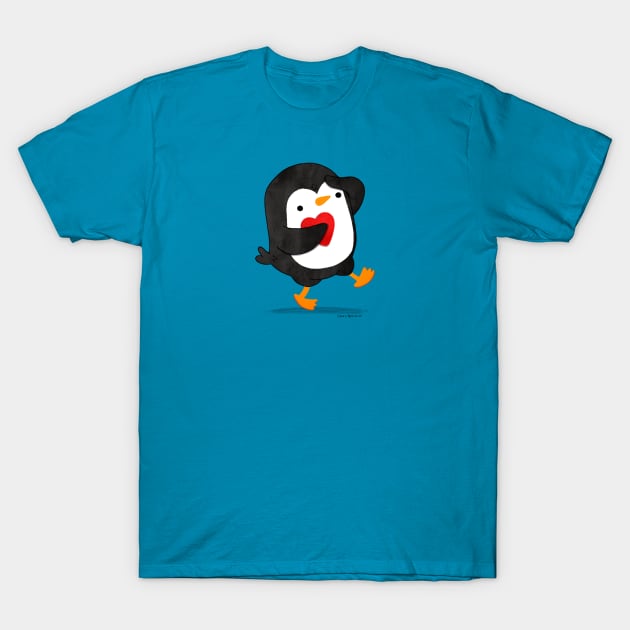 Penguin looking for love T-Shirt by thepenguinsfamily